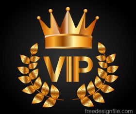 Golden VIP labels luxury design vector 04