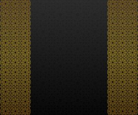 Golden decor pattern trasitional background vector 03