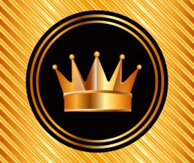 Golden luxury VIP badge vectors set 01