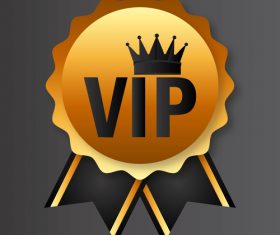 Golden luxury VIP badge vectors set 08