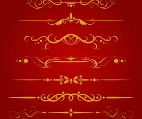 Golden ornament illustration vectors 01