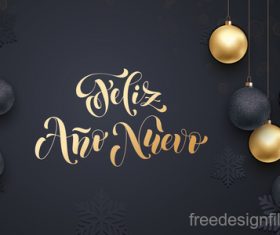 Golden with black christmas balls and xmas black background vector 03