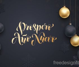 Golden with black christmas balls and xmas black background vector 05