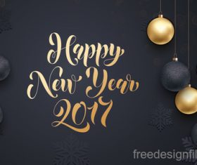 Golden with black christmas balls and xmas black background vector 10