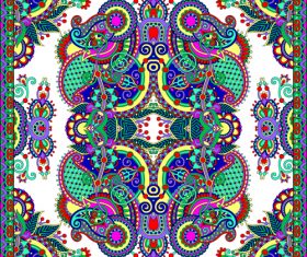 Green ethnic pattern seamless vectors 01