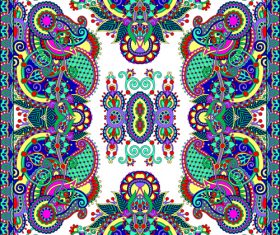 Green ethnic pattern seamless vectors 02