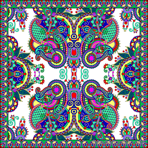 Green ethnic pattern seamless vectors 03