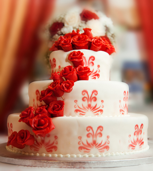 Handmade wedding cake Stock Photo 01