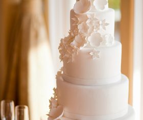 Handmade wedding cake Stock Photo 04