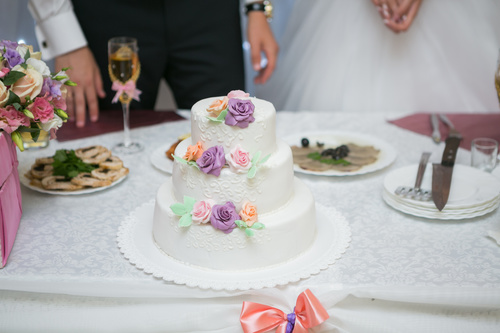 Handmade wedding cake Stock Photo 05