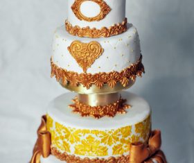 Handmade wedding cake Stock Photo 09