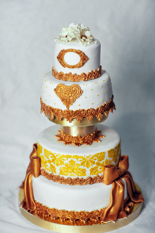 Handmade wedding cake Stock Photo 09