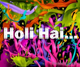 Happy holi festival colorful background vector 06
