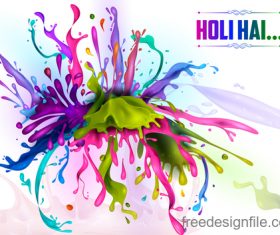 Happy holi festival colorful background vector 08