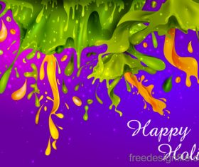 Happy holi festival colorful background vector 09