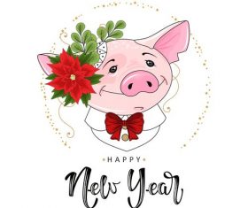 Happy new year of the pig vectors