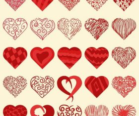 Heart shape valentines day illustration vector 01