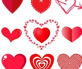 Heart shape valentines day illustration vector 03
