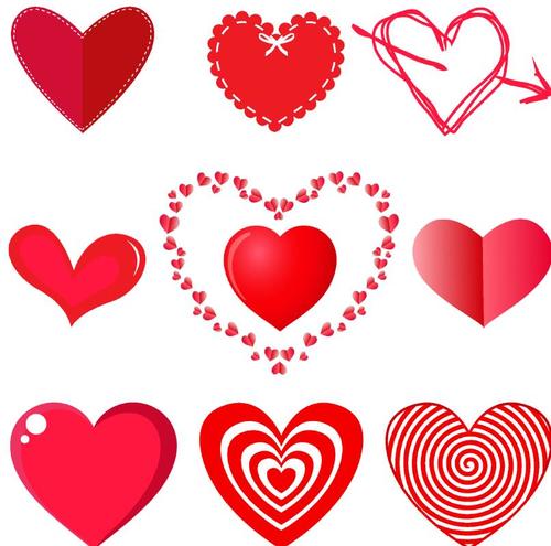 Heart shape valentines day illustration vector 03