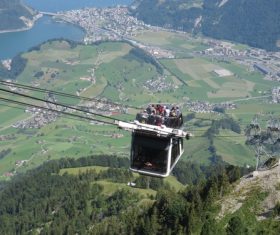 High altitude cable car Stock Photo 01