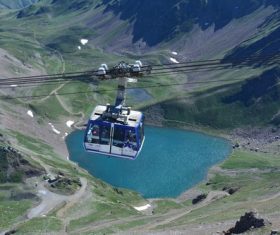 High altitude cable car Stock Photo 03