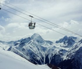 High altitude cable car Stock Photo 04