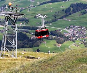 High altitude cable car Stock Photo 05