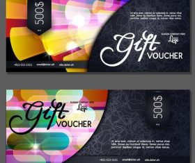 Holiday gift voucher template vectors 01