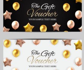 Holiday gift voucher template vectors 04