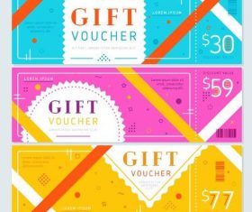 Holiday gift voucher template vectors 05