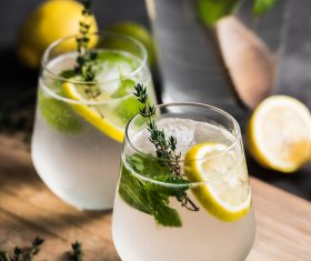 Homemade Lemon Drinks Stock Photo