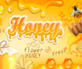 Honey bee creative poster vectors 04