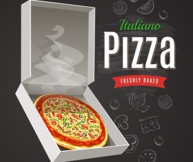 Hot Pizza poster vector
