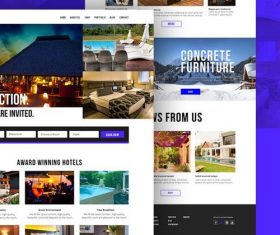 Hotel Booking Website Template PSD Design