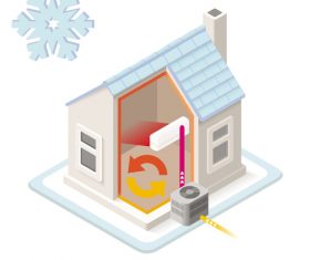 House geothermal 3D model vector 08