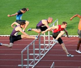 Hurdle race Stock Photo 03