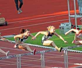 Hurdle race Stock Photo 04
