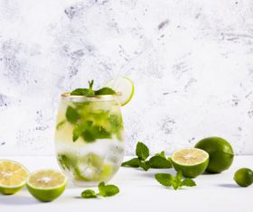 Iced lemon drink Stock Photo 02