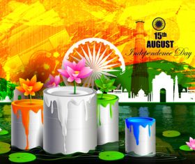 India independence day festvial design vector 01