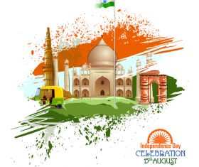 India independence day festvial design vector 05