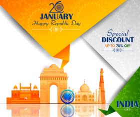 India republicday festvial design vector 02