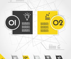 Infographic stickers with arrows vector