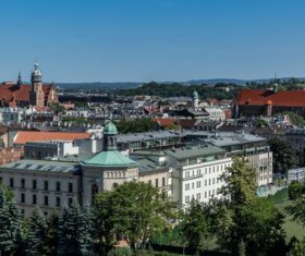 Krakow cityscape Poland Stock Photo 02