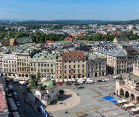 Krakow cityscape Poland Stock Photo 03