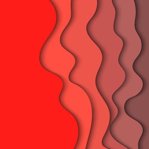 Layered wavy abstract background vectors