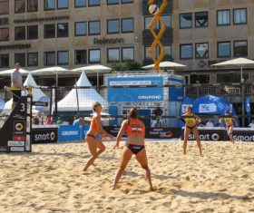 Leisure beach volleyball Stock Photo 04
