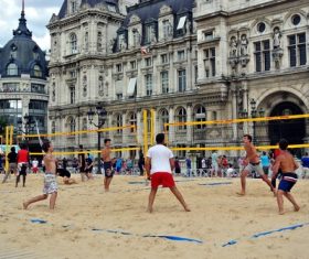 Leisure beach volleyball Stock Photo 08