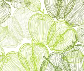 Lines fruit seamless pattern vectors 01