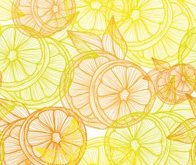 Lines fruit seamless pattern vectors 02