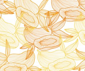 Lines fruit seamless pattern vectors 03